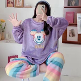 Thermal Nightshirt Girls Sleepwaer Warm Women Nightgown 2 sets