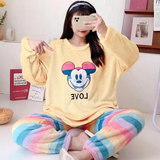 Thermal Nightshirt Girls Sleepwaer Warm Women Nightgown 2 sets