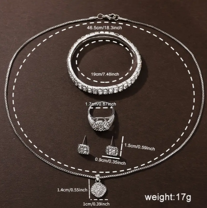 6pcs/set Women's Watch Elegant Butterfly Quartz Watch Sparkling Rhinestone Analog Wrist Watch & Jewelry Set, Gift For Mom Her