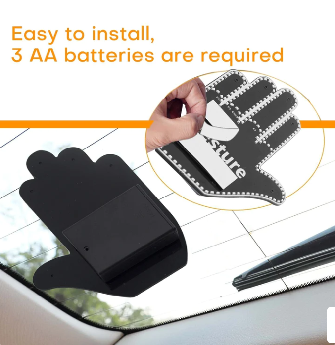 LED Car Lighting Gesture With Sticker With Remote Control