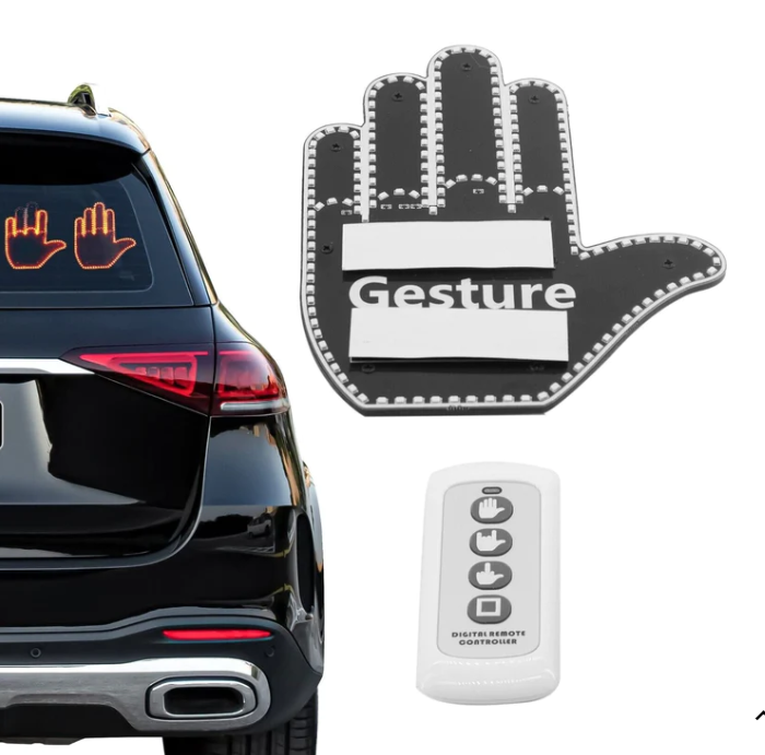 LED Car Lighting Gesture With Sticker With Remote Control