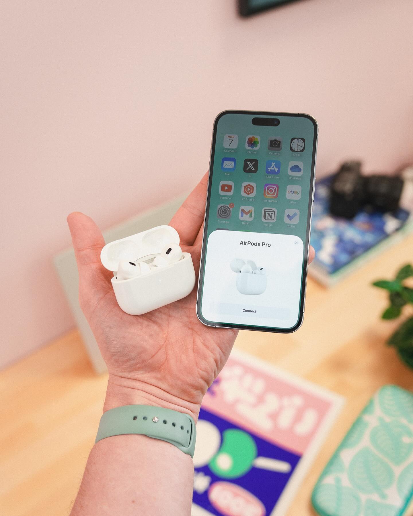 Airpods pro (2nd generation) iphone/wireless/samsung/white case