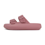 Textured Cloud Pillow Slides with Dual Buckle Straps Sandals