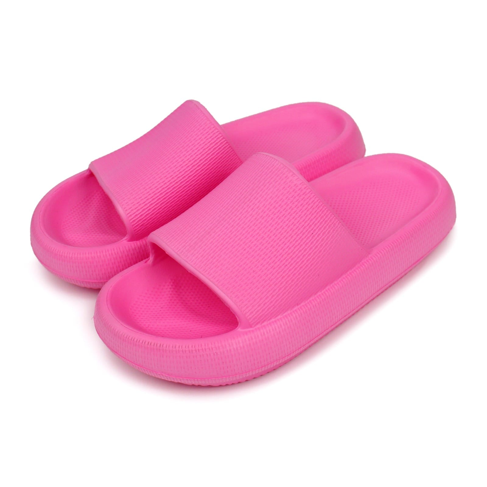 Pink Pillow Slippers for Women and Men Non Slip Quick Drying Shower Slides Bathroom Sandals