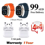 2 Ultra Smart watches & 2 Airpods